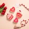 Glitzhome® Valentine's Wooden Cup Cakes & Heart Table Décor Set